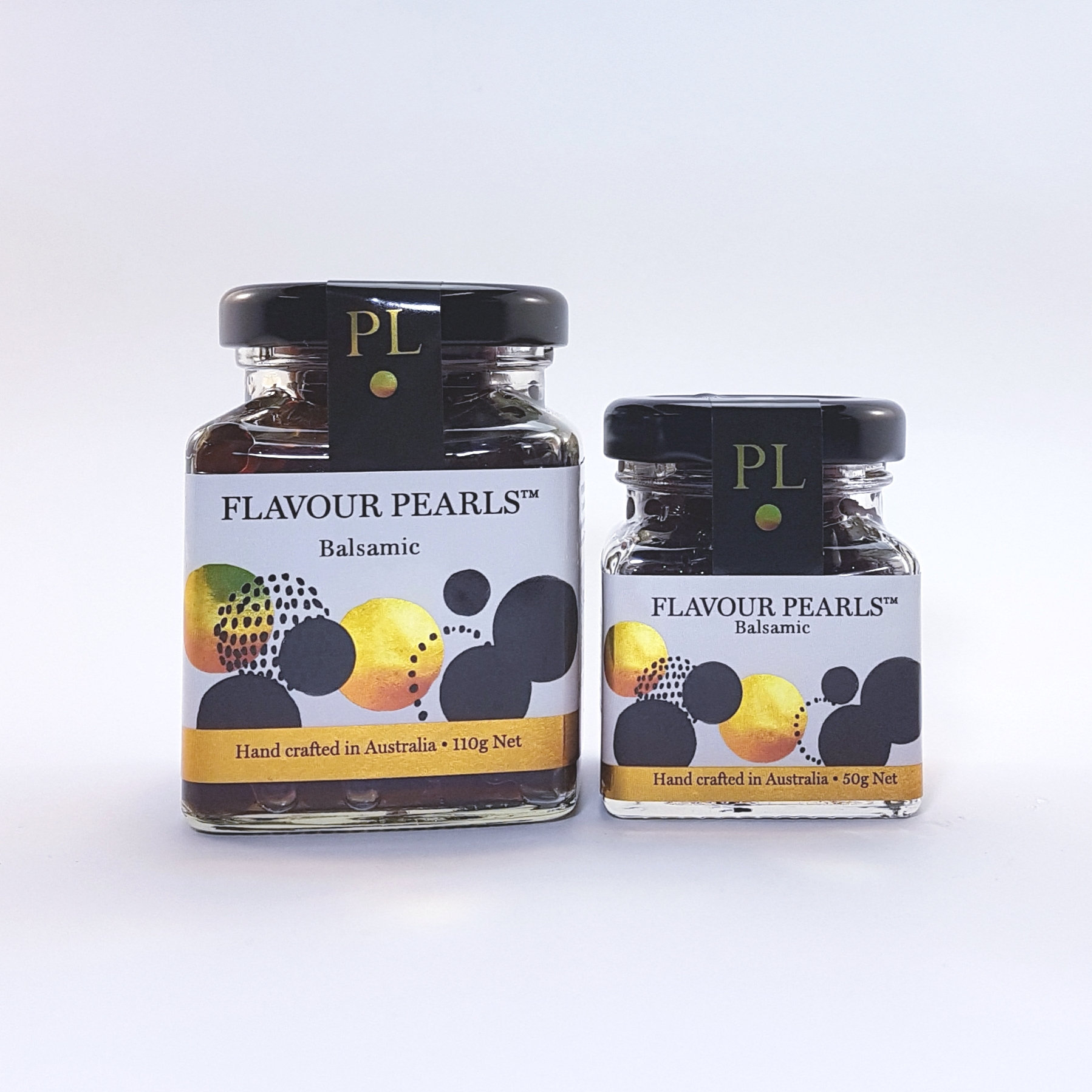 Balsamic Flavour Pearls 110g and 50g Jars
