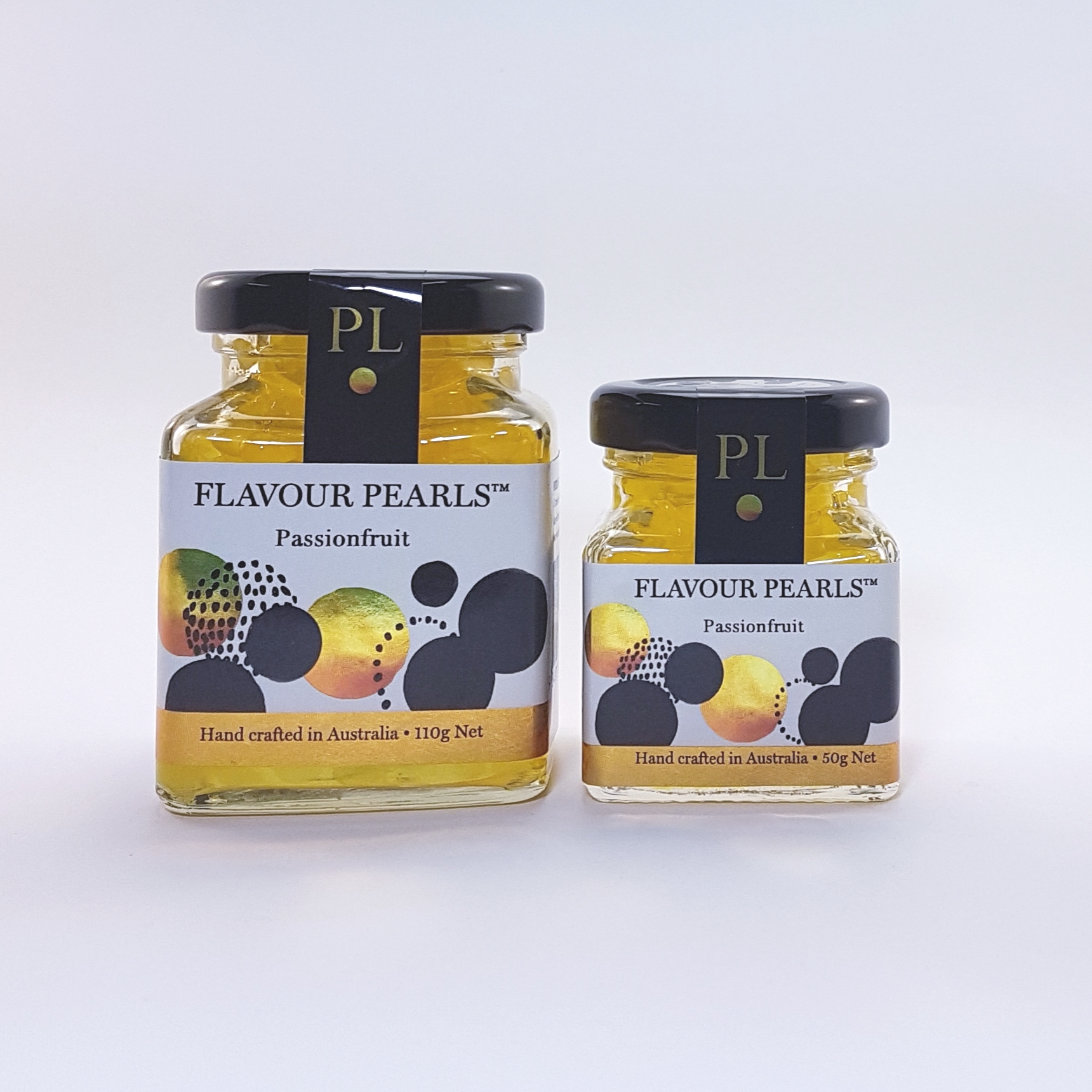 Passionfruit Flavour Pearls 110g and 50g Jars