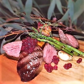 Pepperberry-Cherry-Flavour-Pearls-with-grilled-kangaroo