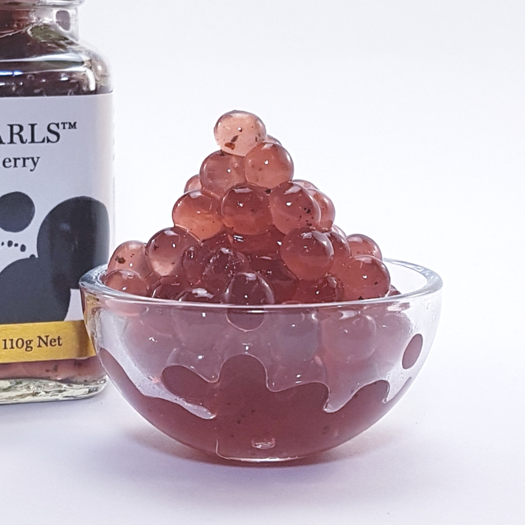 Pepperberry and Cherry Flavour Pearls Product in dish