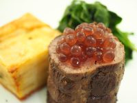Lamb Loin with Pomme Anna Spinach and Blackcurrant & Juniper Flavour Pearls