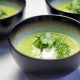Pea and Lettuce Soup with Cucumber and Wasabi Flavour Pearls