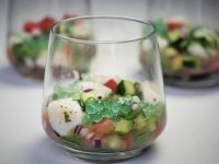 Scallop Ceviche with Finger Lime Flavour Pearls