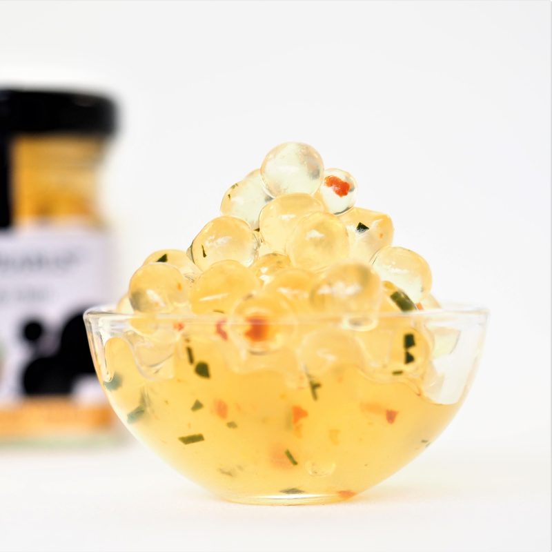 Ginger, Lime & Chilli Flavour Pearls in dish