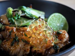 Grilled Chicken with Ginger, Lime & Chilli Flavour Pearls