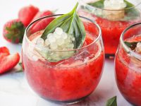 Strawberry Moscow Mule with Yuzu Flavour Pearls