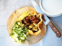 Mushroom and Artichoke Galette with Balsamic Flavour Pearls
