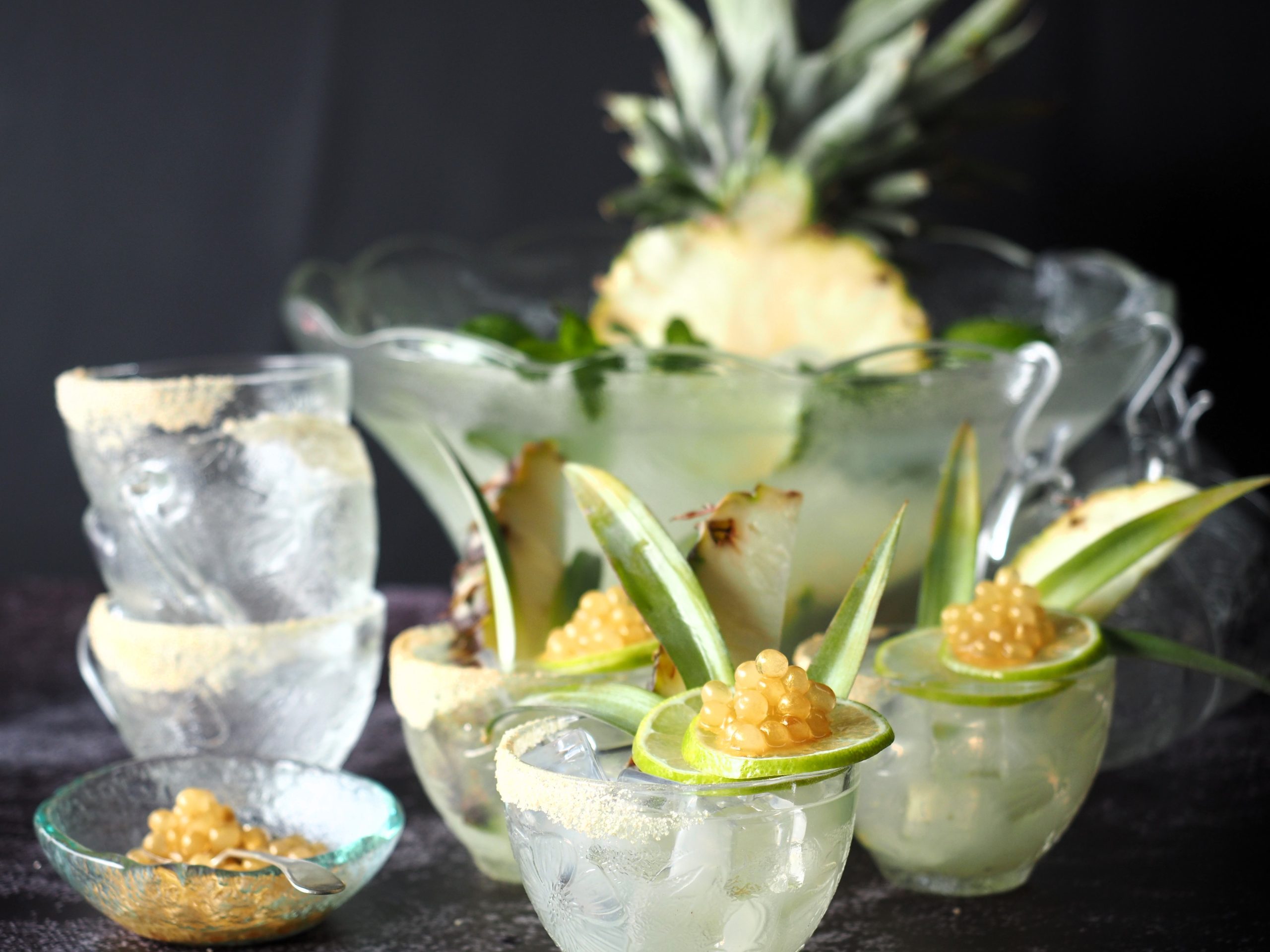 Summer Punch with Golden Pineapple Flavour Pearls.