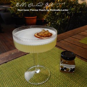 Gin Sour with Lemon Myrtle Flavour Pearls