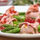 Asparagus and Mortadella Bundles with Spiced Cranberry Flavour Pearls