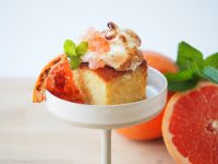 Citrus Butter Cake with Meringue and Pink Grapefruit