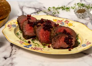 Eye Fillet Roast with Pepperberry & Cherry Flavour Pearls