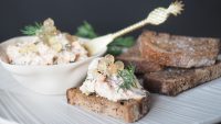 Smoked Salmon Spread with Rye and Lemon & Black Pepper Flavour Pearls