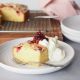 Strawberry Custard Cake with Wild Hibiscus Flavour Pearls